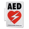 AED Wall Sign, vinyl, perpendicular flange mount, 10" x 7", double-sided