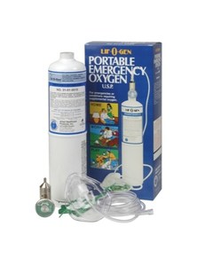 Lif-O-Gen Emergency Oxygen Kit, 15-minute Disposable Portable