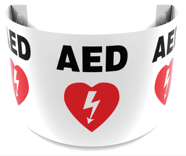 AED Sign 180 Degree Projecting 12"x16"