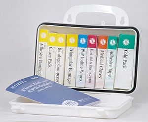 10 Unit First Aid Kit, ANSI, Poly Box