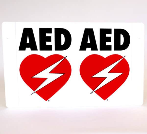 AED Wall Sign, Perpendicular or Triangular, 14.75" x 9" Vinyl - Image 3
